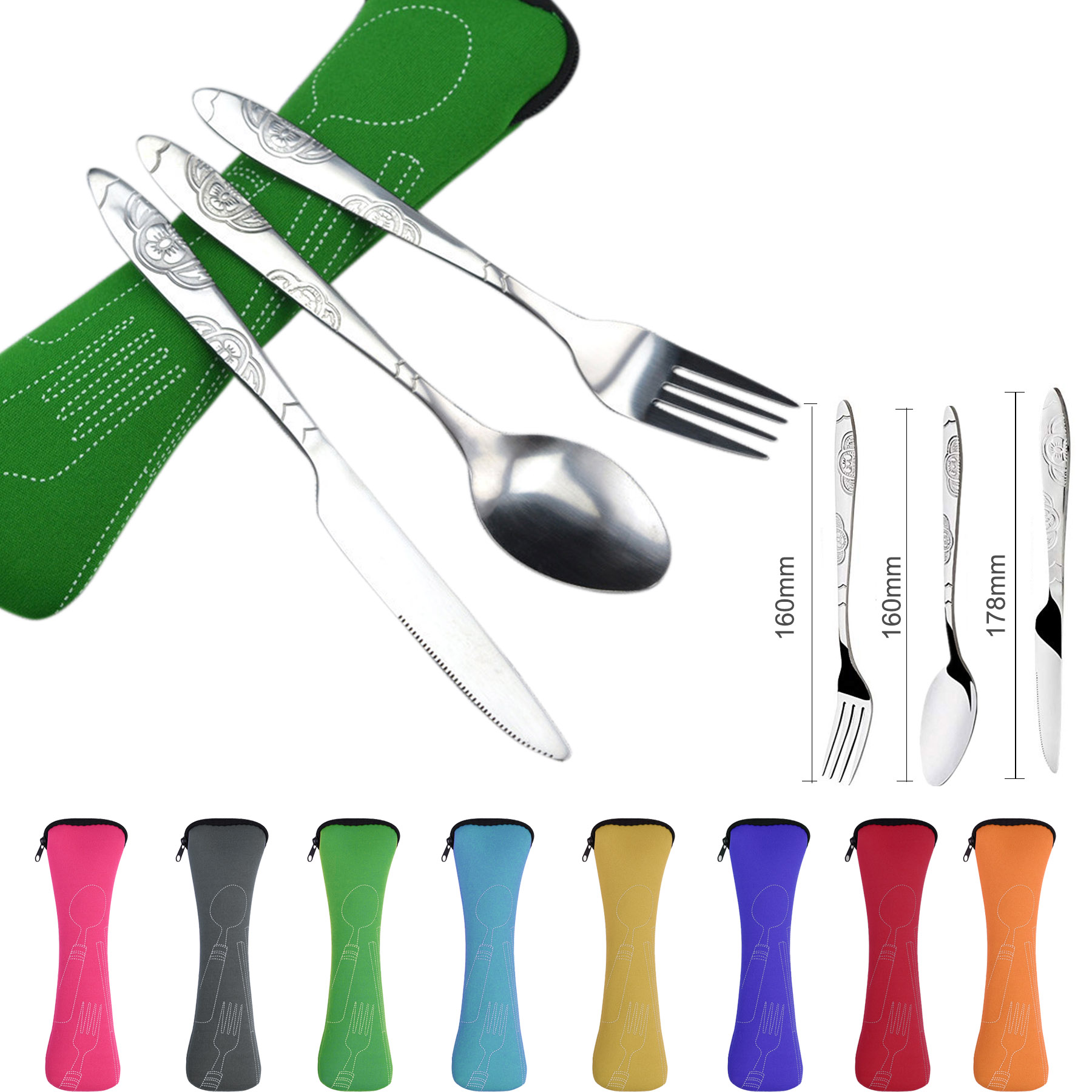 FlyFlyPromos - 3 Pieces Cutlery Utensil Set Image 1 - Promotional Product